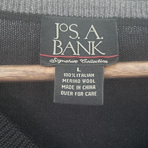 JOS A BANK Black Italian Merino Wool Sweater - Women's Large - Picture 3 of 4